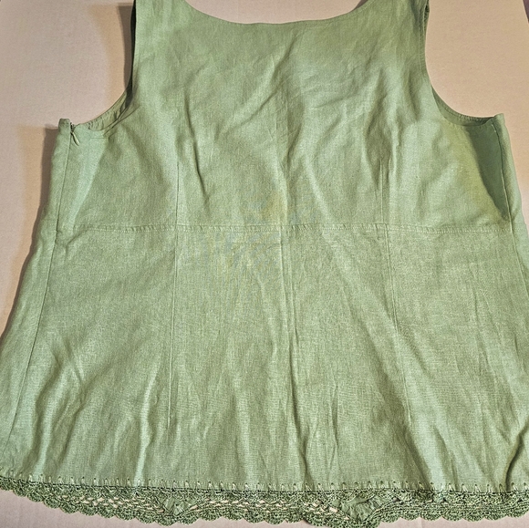 Emma James Women's Skirt Top Size 16W Two Piece Set Embroidered Trim Green - Picture 7 of 14